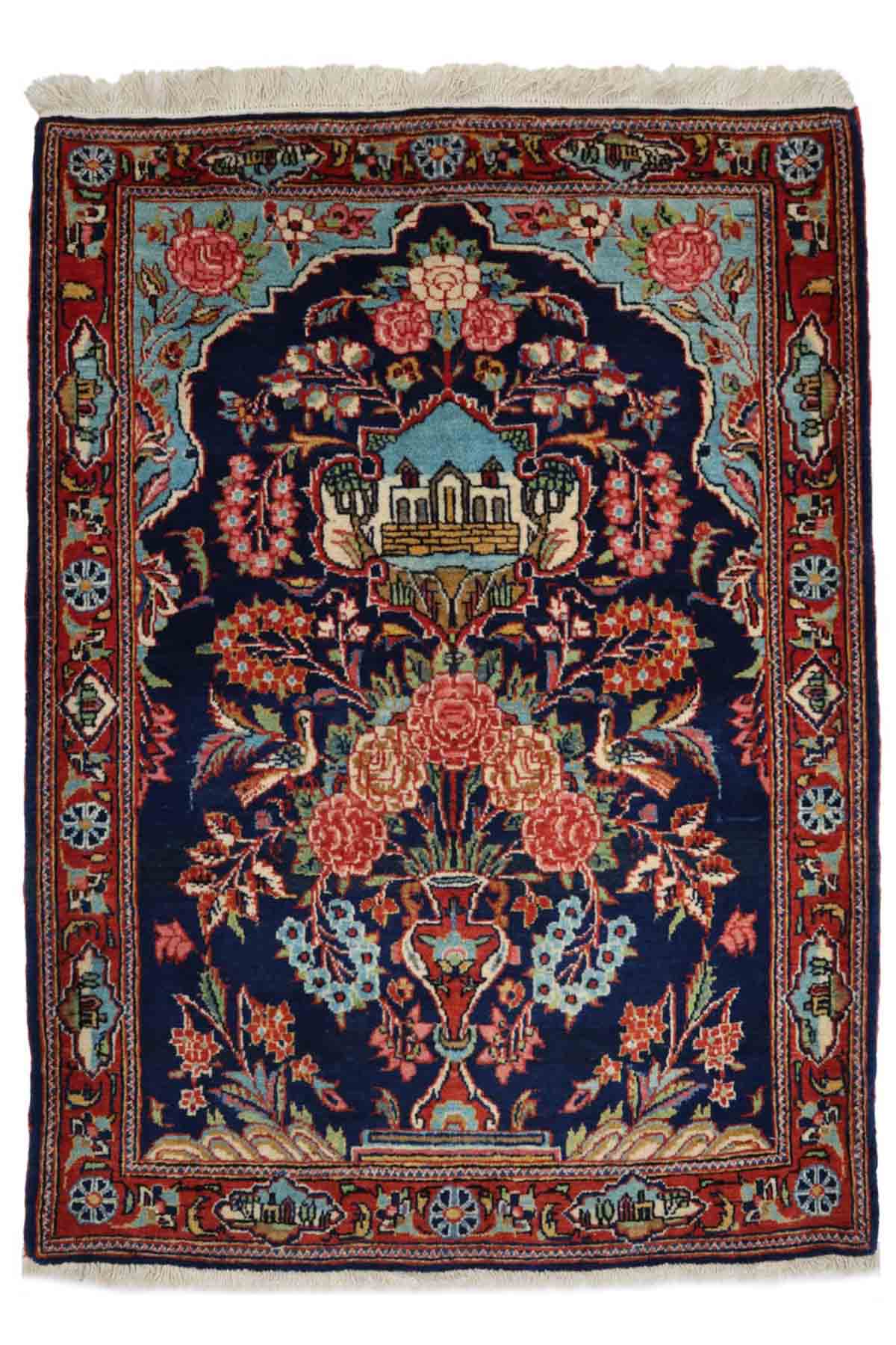 Antique Persian Rug - Decorative Vase Design