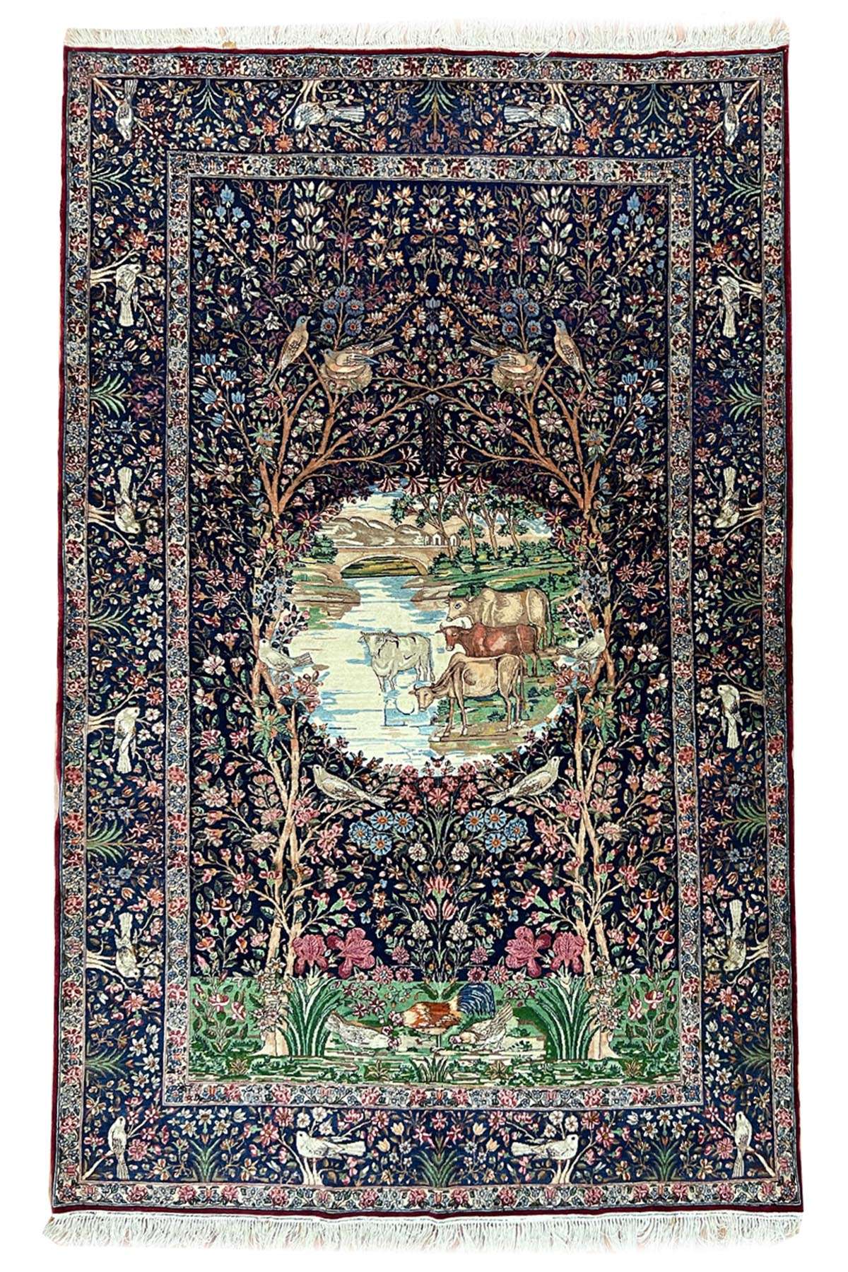 Pictorial Kerman Rug - Antique Persian Rug