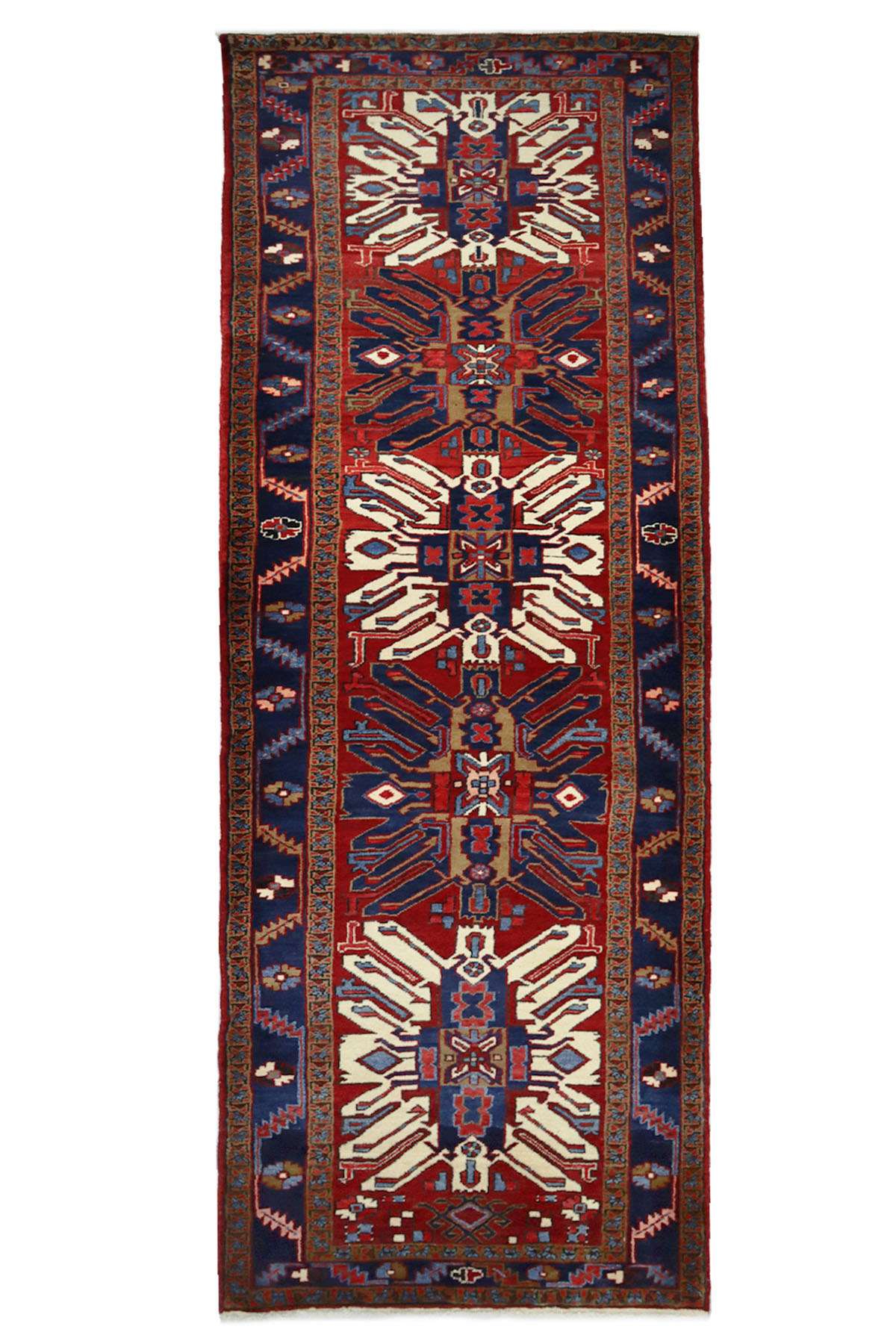 Azerbaijan Tribal Hallway Runner - 3.35 x 0.97 m
