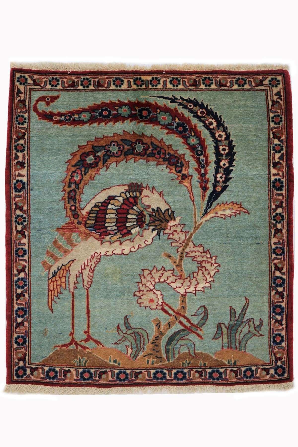 Collectible Piece Persian Rug Simorgh - 0.65 x 0.62 m