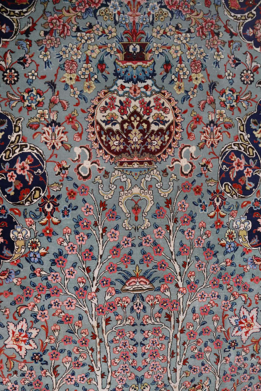 Pistachio Tabriz Rug - Exquisite Vase Design - 2.08 x 1.35 m