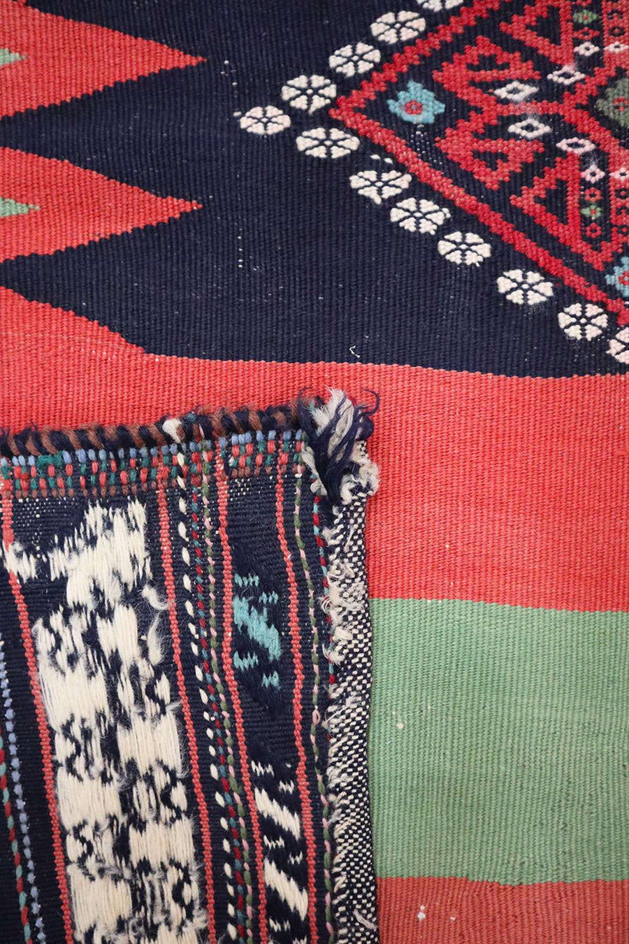 Vintage Afshar Sofreh - Persian Flat-Weave Rug - 1.4 x 1.31 m