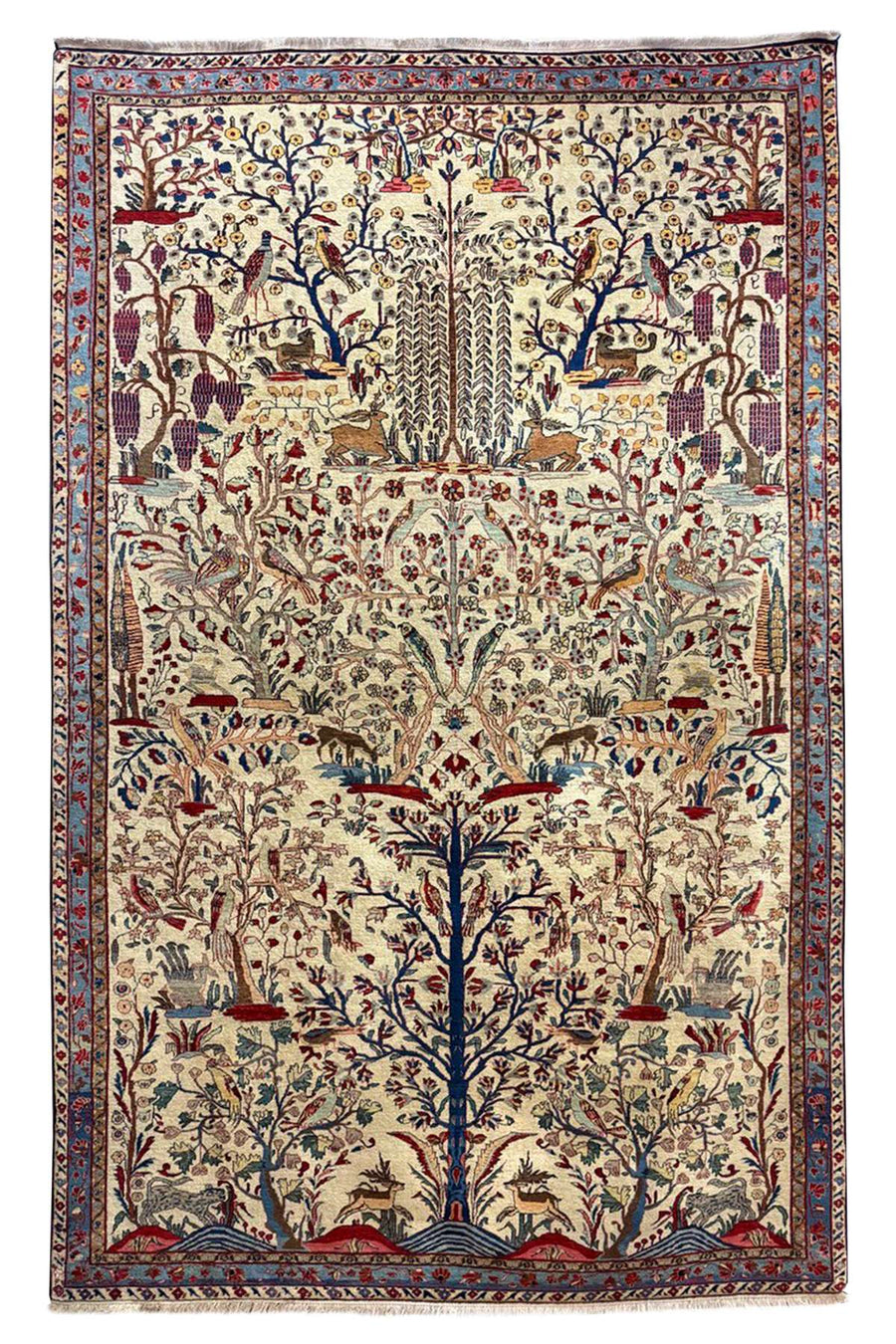 Antique Tehran Rug - Pictorial & Collectible - 2.92 x 1.86 m