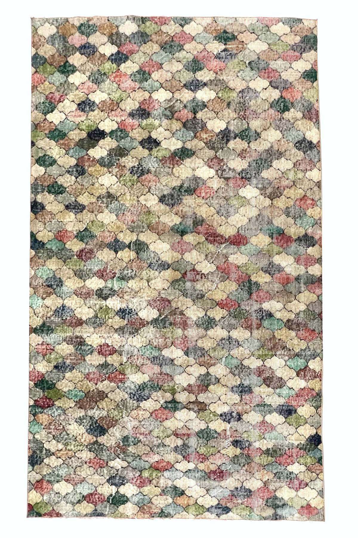 Vintage Distressed Turkish Rug - 1.68 x 2.95 m