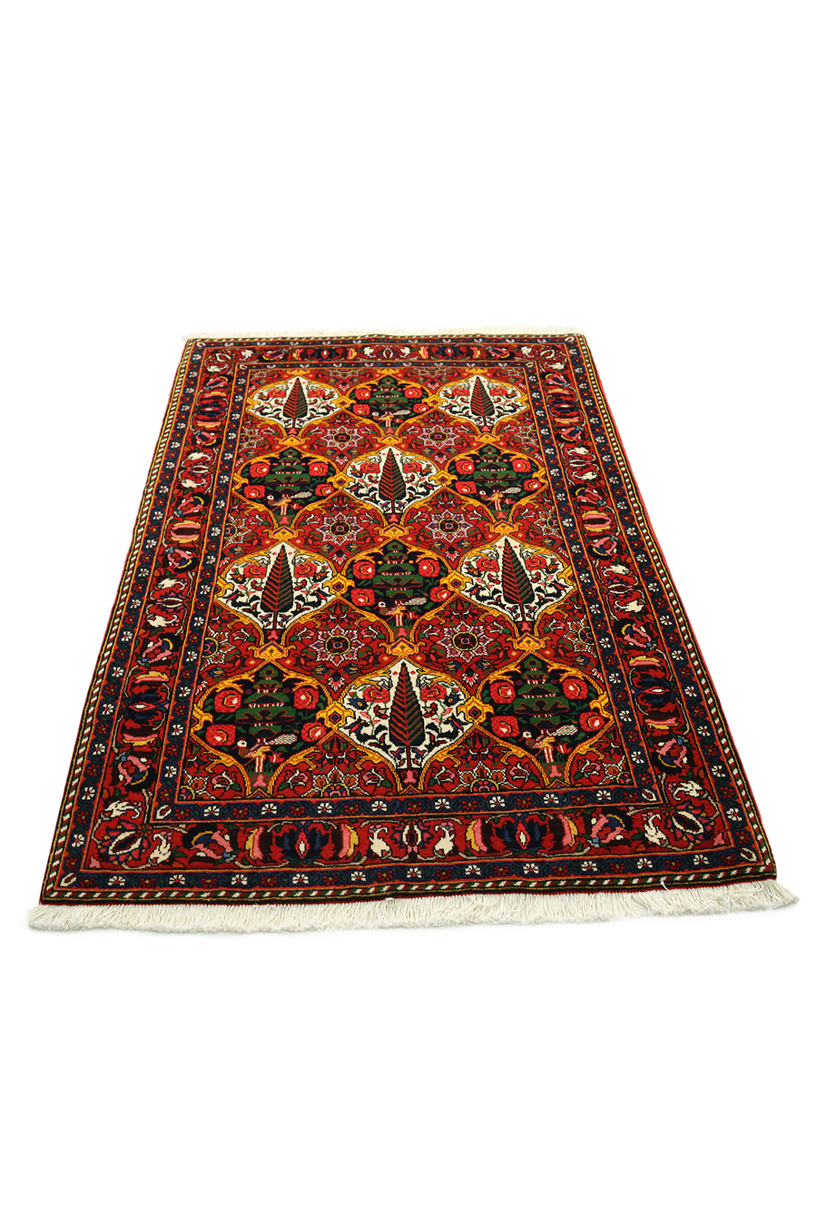 Persian Bakhtiari Rug - Garden Design - 1.6 x 1.1 m