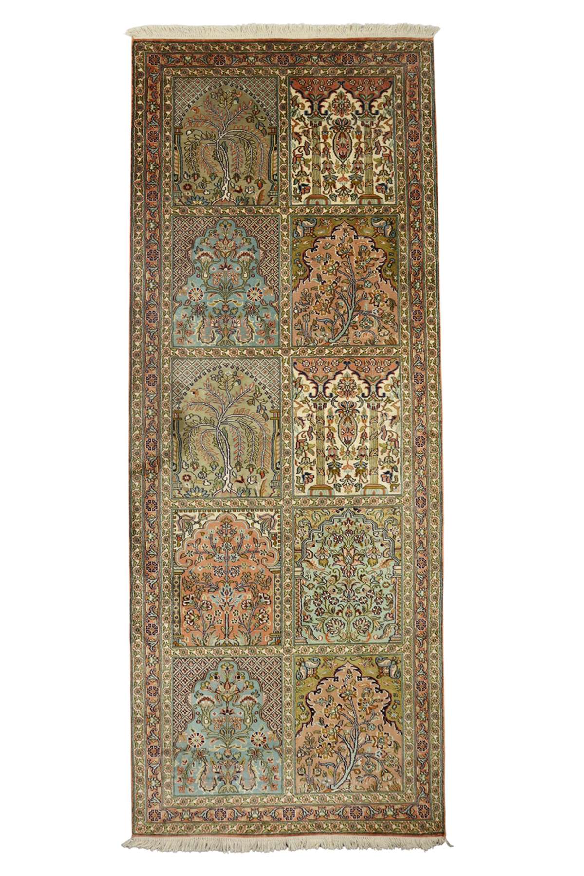 Luxurious Silk Hallway Runner - 2.25 x 0.76 m