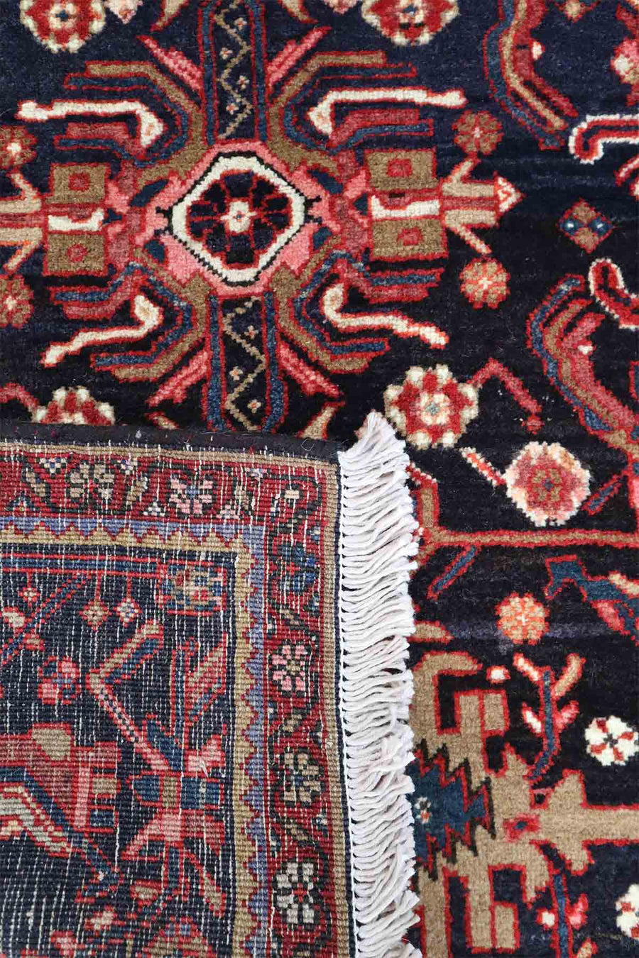Vintage Heriz Runner Organic Dyed - 3.75 x 0.9 m