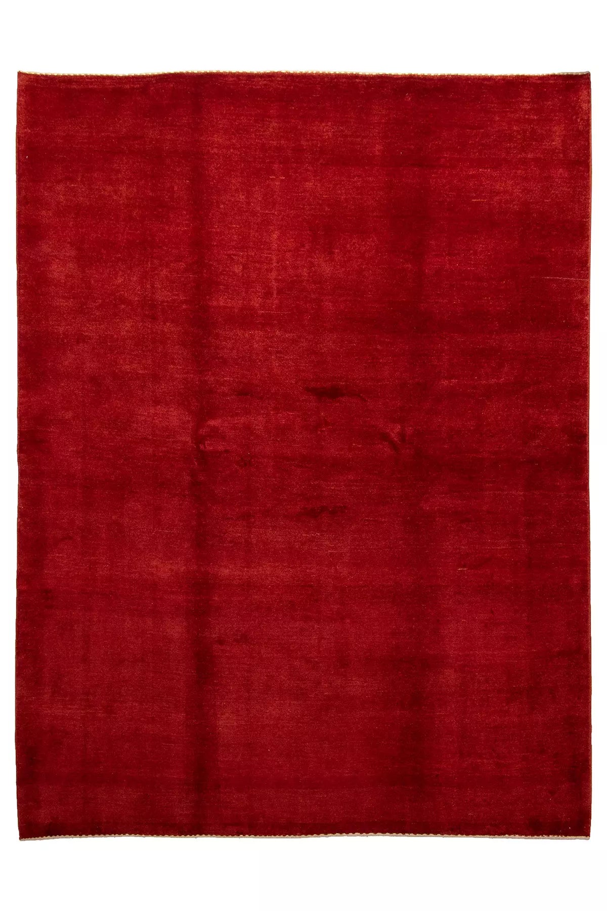 Persian Gabbeh Rug Plain Burgundy - 3.45 x 2.6 m