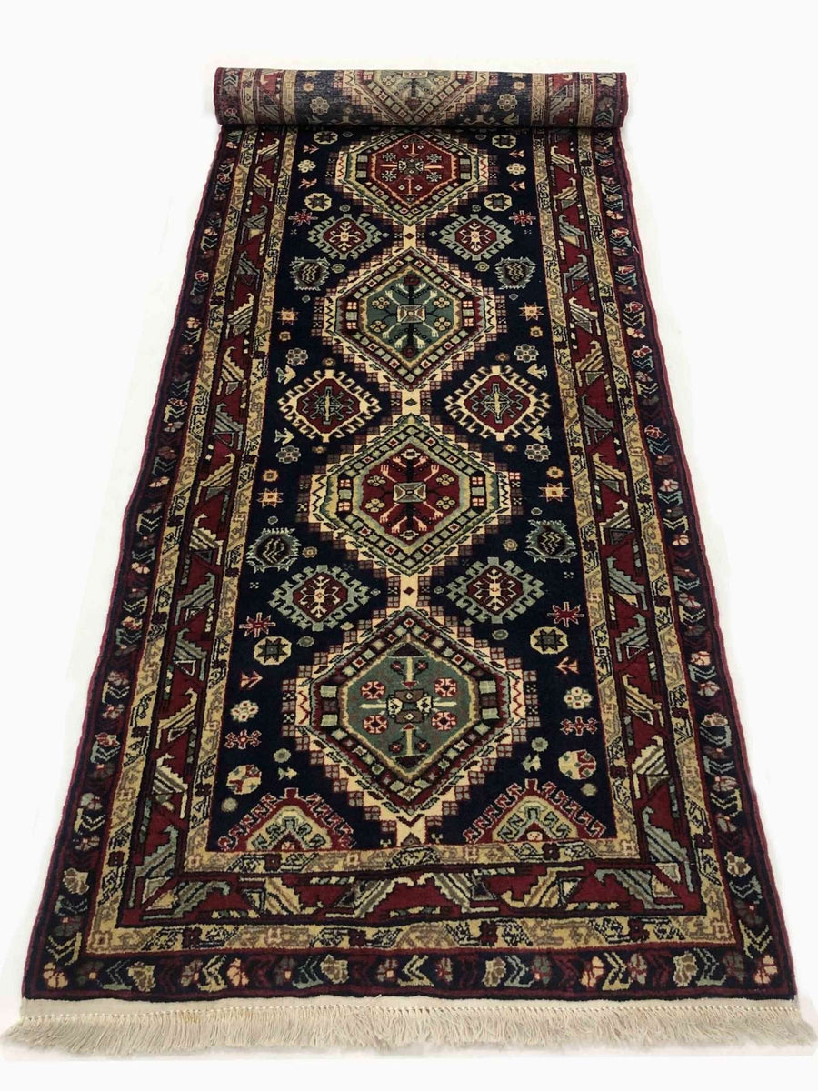 Vintage Azerbaijan Hallway Runner - 2.75 x 0.75 m