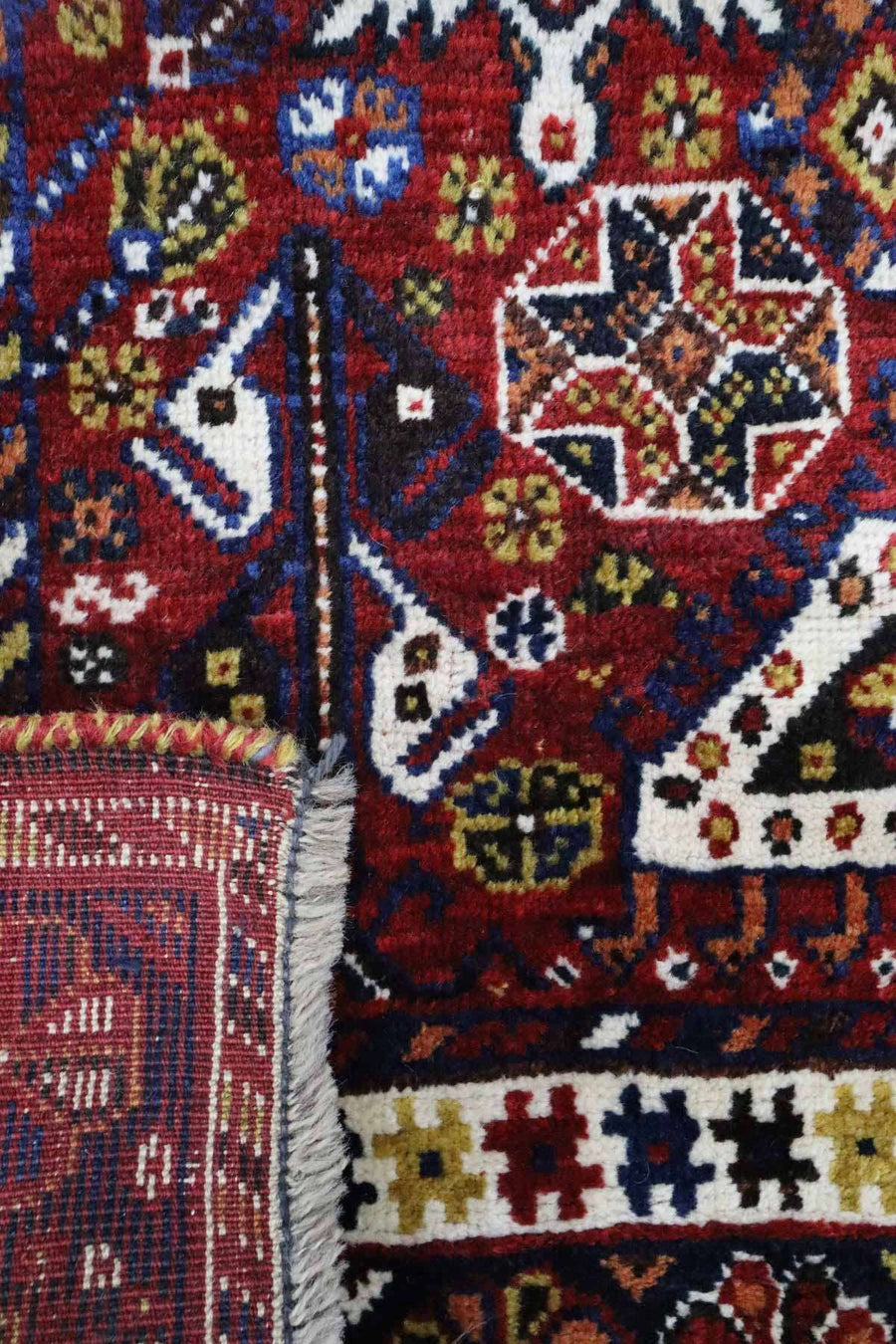 Qashqai Vintage Lion Rug - 2.15×1.35 m