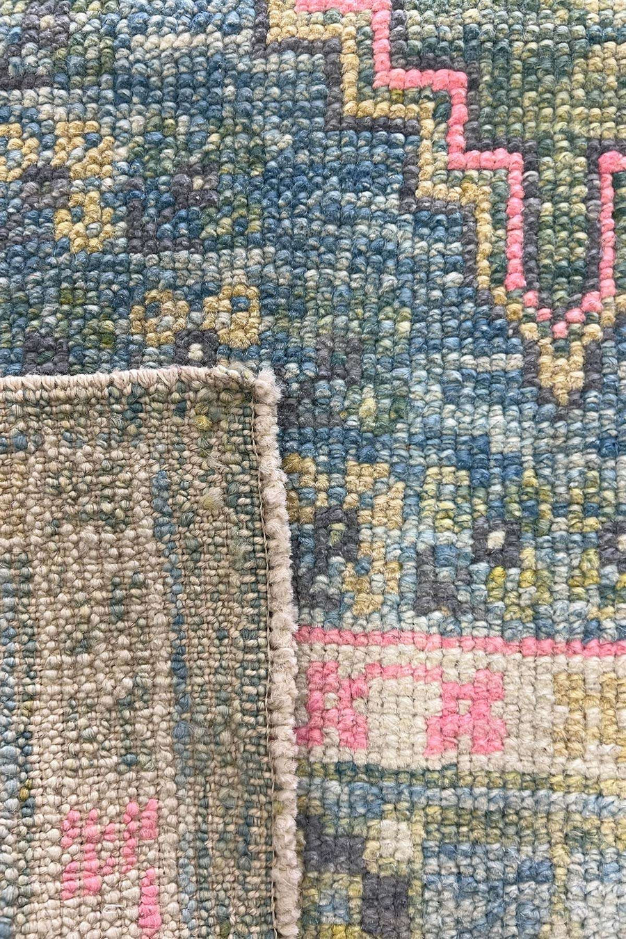 Contemporary Oushak Runner - 3.75 x 0.95 m