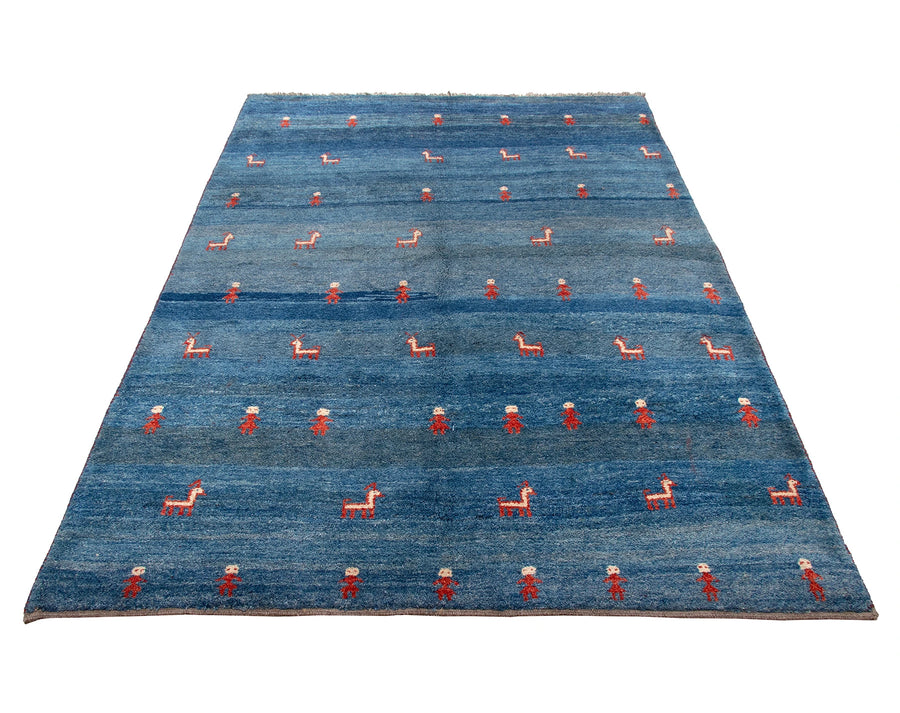 Pictorial Gabbeh Wool Rug - 2.15 x 3 m