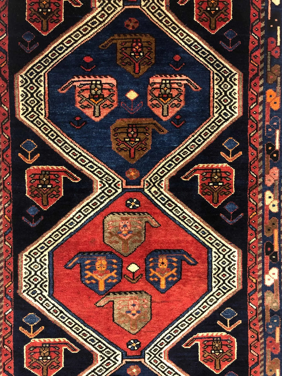 Semi-Antique Azerbaijan Runner - 2.95 × 1 m