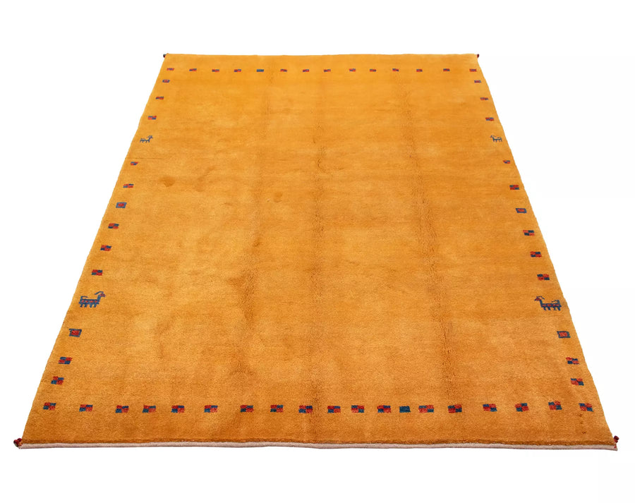 Minimalistic Gabbeh Rug Turmeric Color - 2.84 x 2.05 m