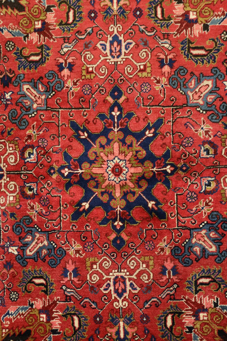 Persian Tribal Rug - Mustard & Coral Tones - 2 x 1.5 m