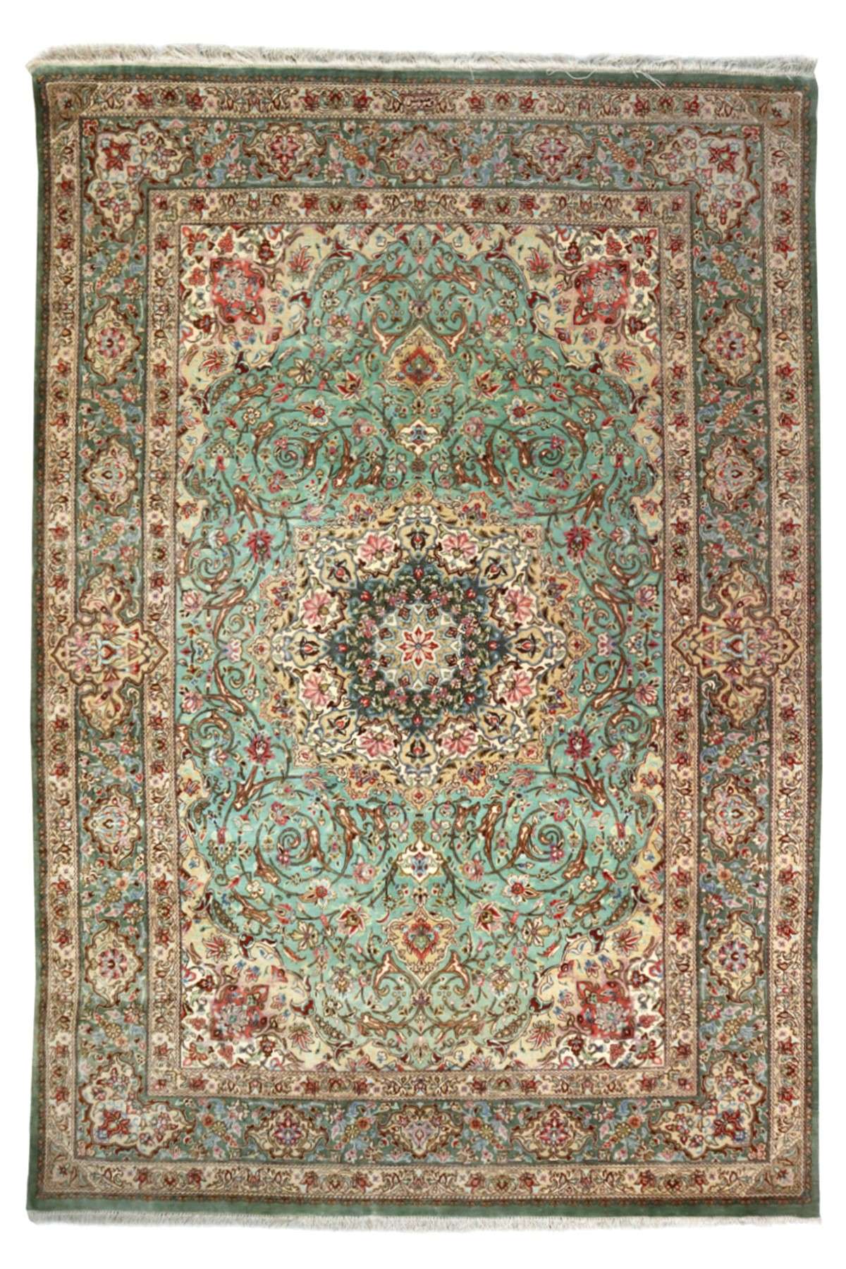 Pure Silk Persian Qum Rug - 1.37 x 2.06 m