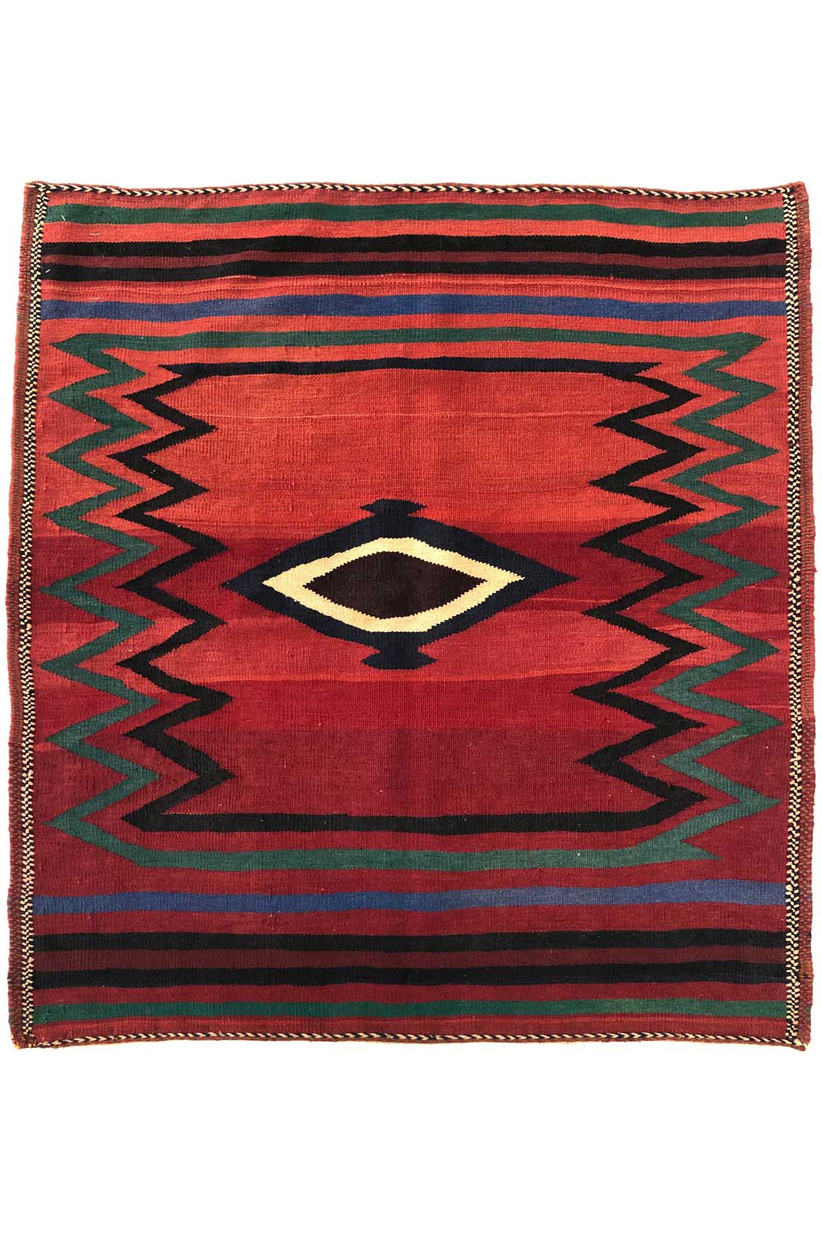 Vintage Sofreh Afshar - 1.1 x 1.1 m