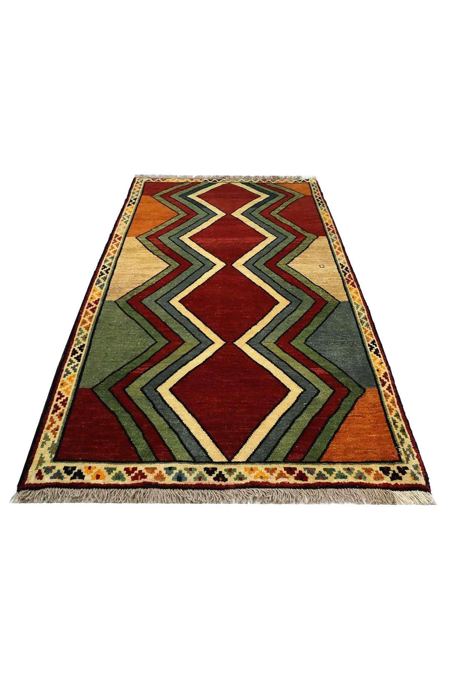 Retro Modern Gabbeh Rug - 1.96×1.06 m