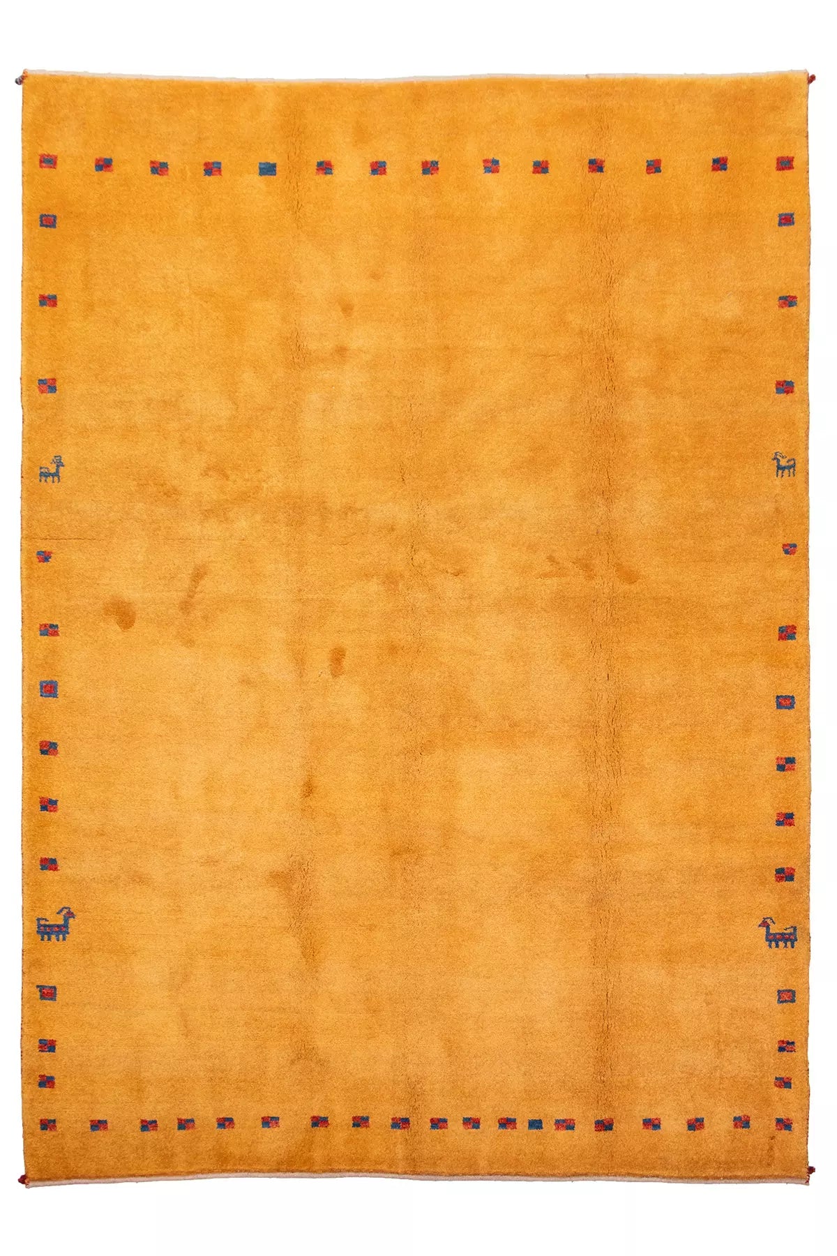 Minimalistic Gabbeh Rug Turmeric Color - 2.84 x 2.05 m