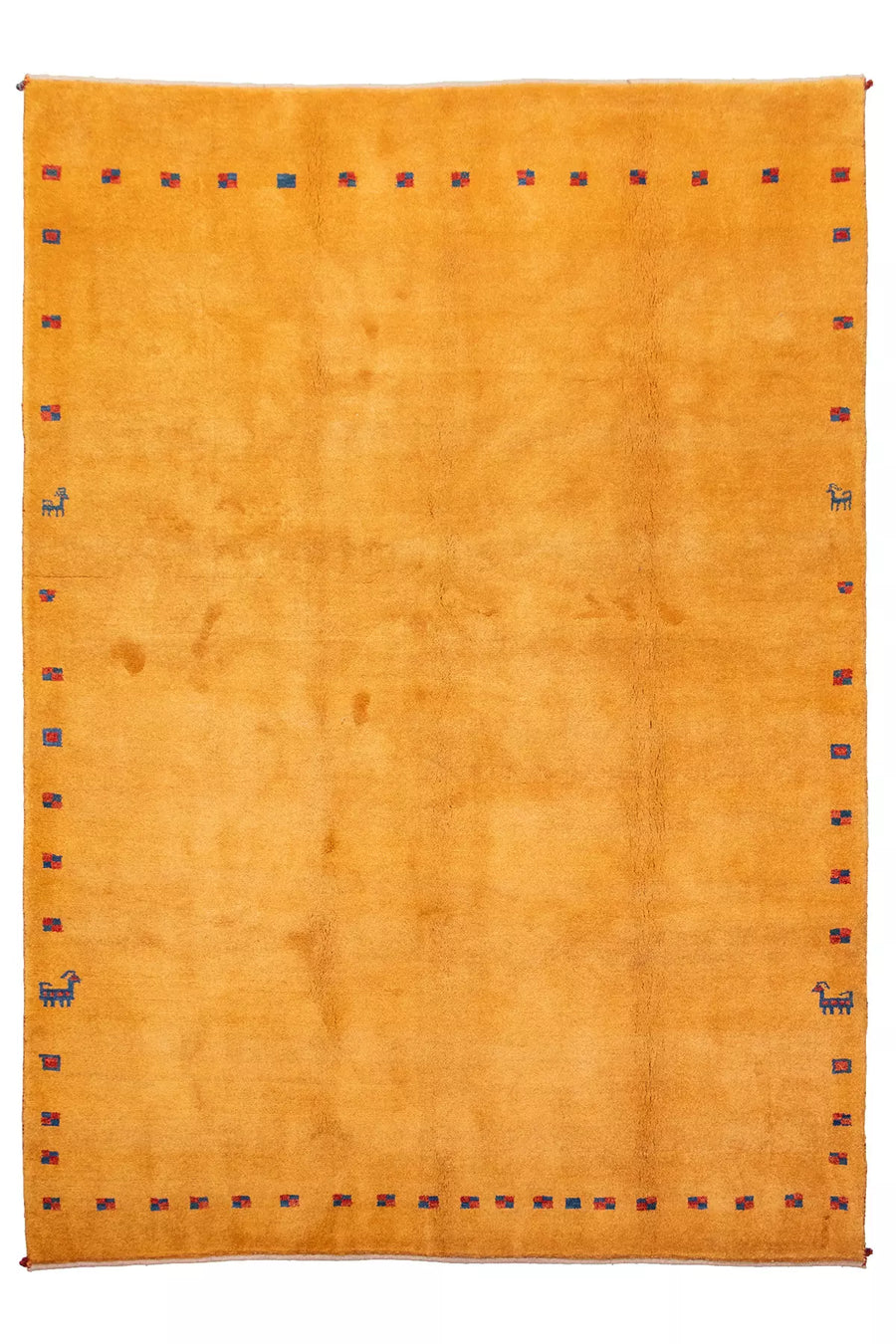 Minimalistic Gabbeh Rug Turmeric Color - 2.84 x 2.05 m