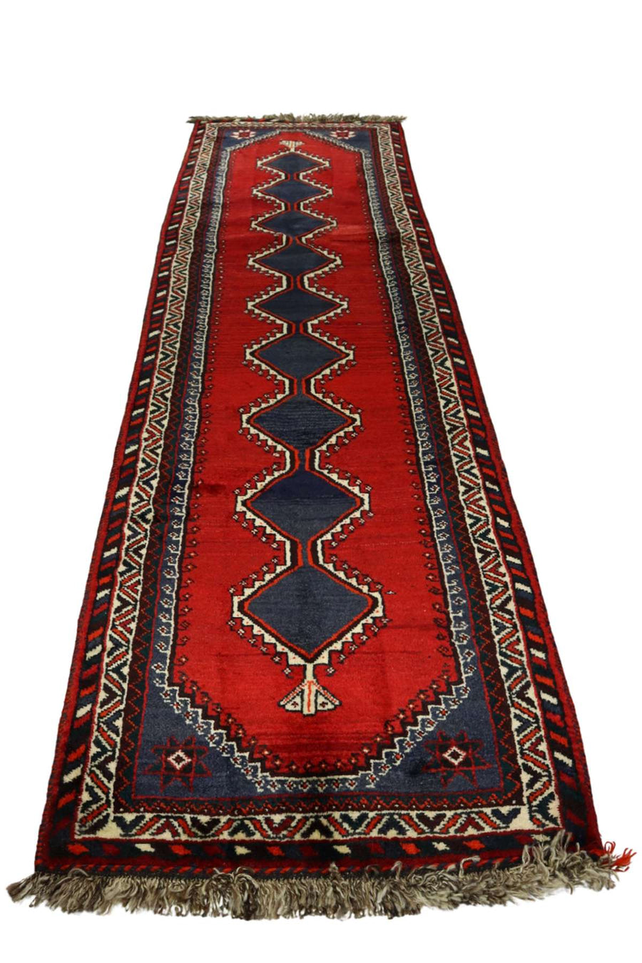 Persian Shiraz Hallway Runner - Traditional Nomadic Design - 3 x 0.8 m