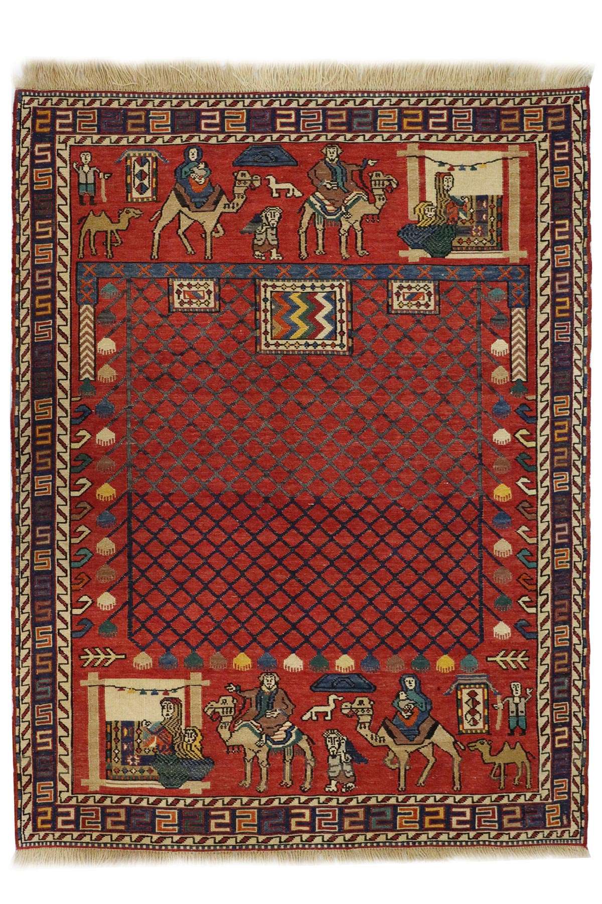 Azerbaijan Pictorial Kilim - 1.45 x 1.10 m