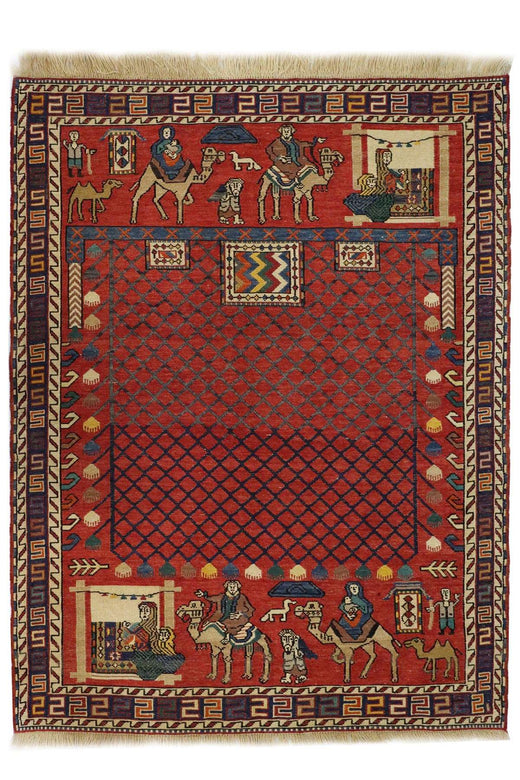 Azerbaijan Pictorial Kilim - 1.45 x 1.10 m