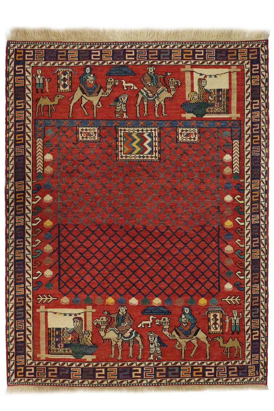 Azerbaijan Pictorial Kilim - 1.45 x 1.10 m