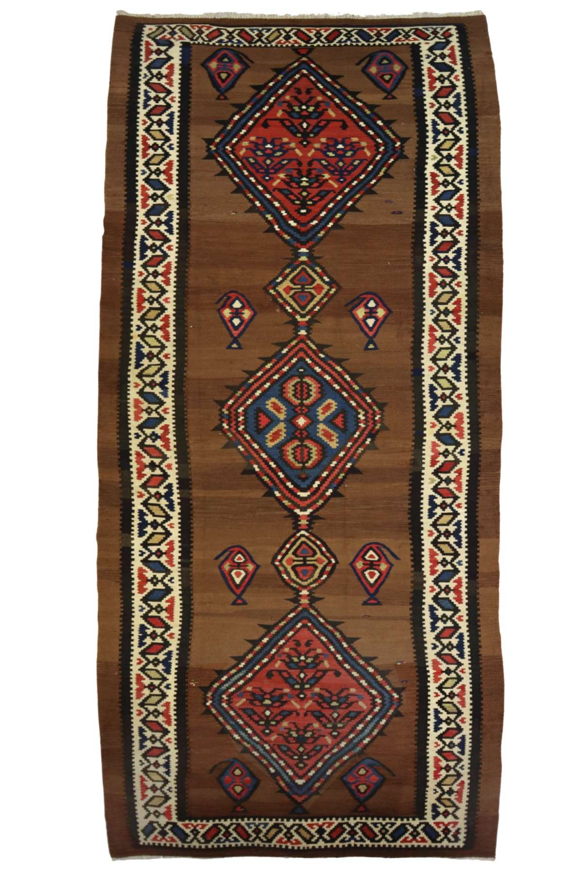Bakhtiari Kilim Rug - Collectible Tribal Art - 3.4 x 1.35 m