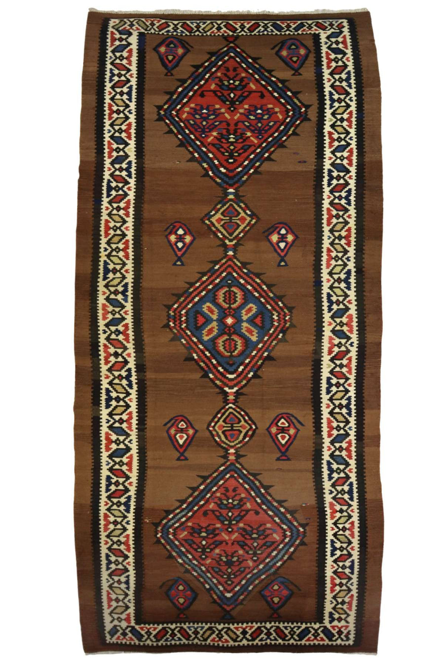 Bakhtiari Kilim Rug - Collectible Tribal Art - 3.4 x 1.35 m