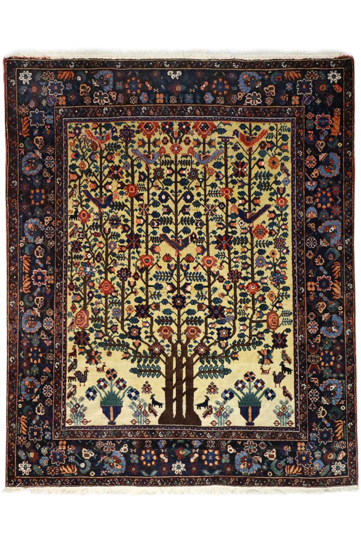 Neyriz Rug - Tree of Life - 1.96 x 1.52 m - Private Collection