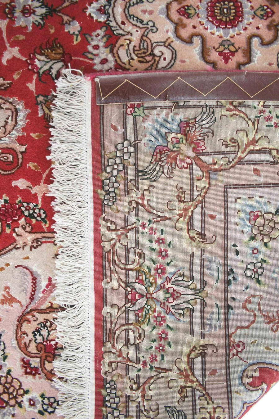 Persian Wool and Silk Carpet - Intricate Design - 1 x 1.5 m