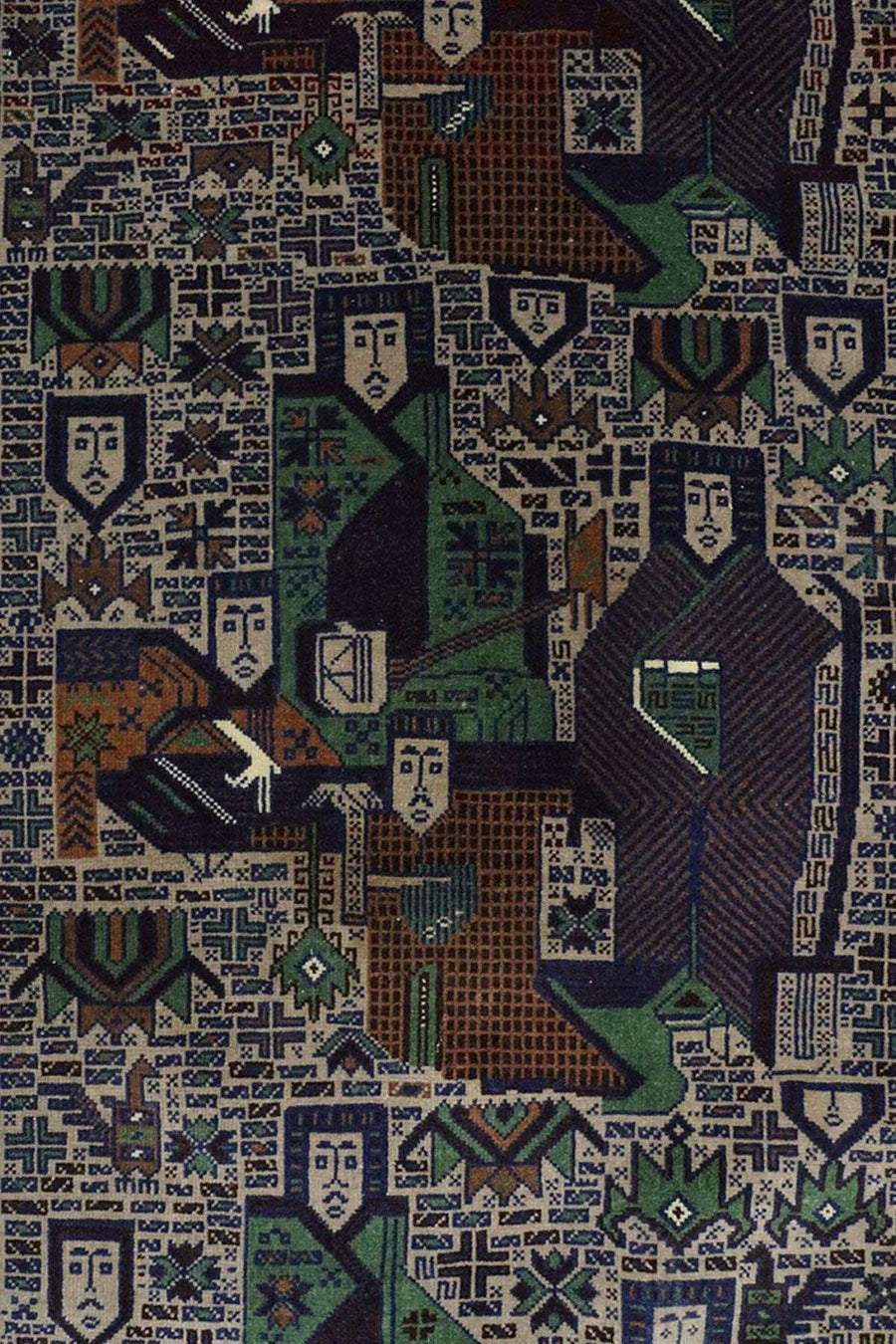 Handmade Pictorial Rug - 1.4 x 0.8 m