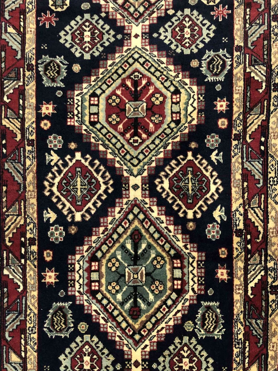Vintage Azerbaijan Hallway Runner - 2.75 x 0.75 m