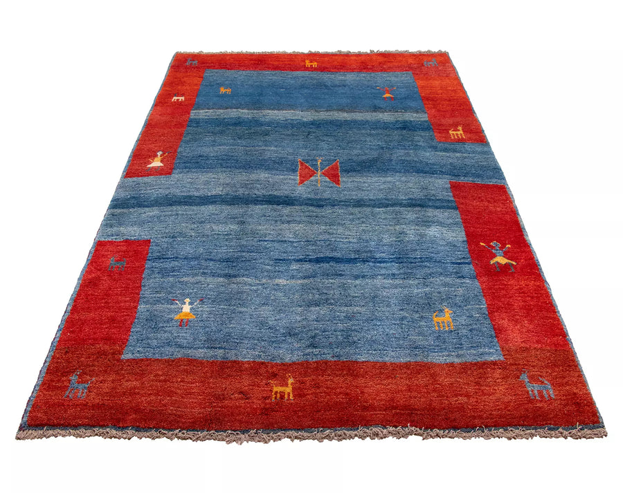 Persian Gabbeh Rug Butterfly Design - 2.8 x 2.1 m