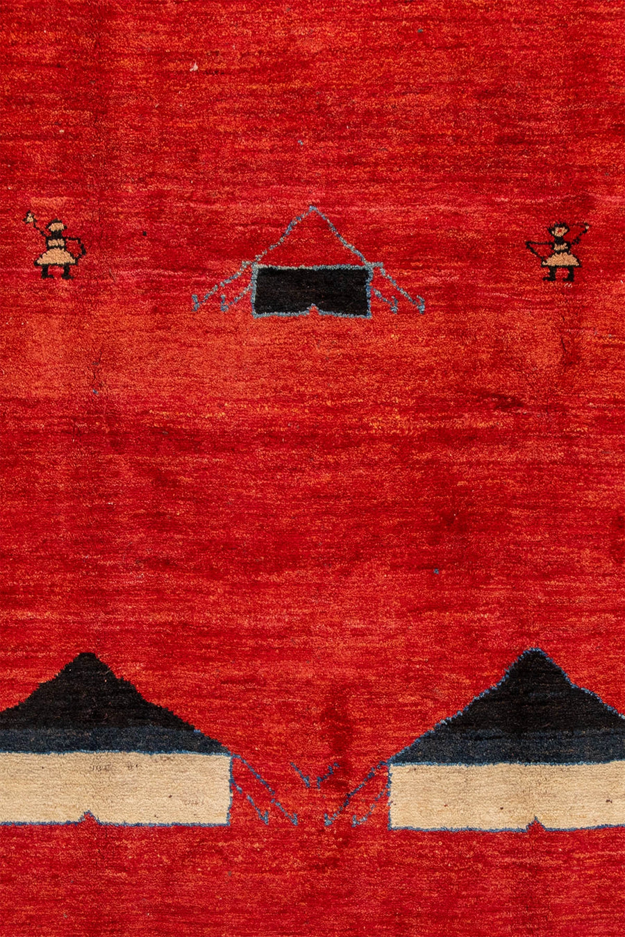 Persian Gabbeh Rug Storytelling Tribal Design - 2.8 x 2.2 m