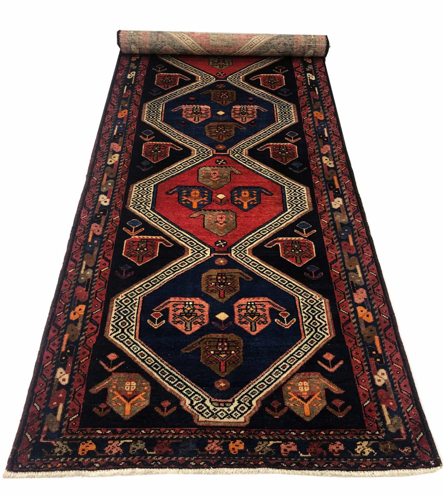 Semi-Antique Azerbaijan Runner - 2.95 × 1 m