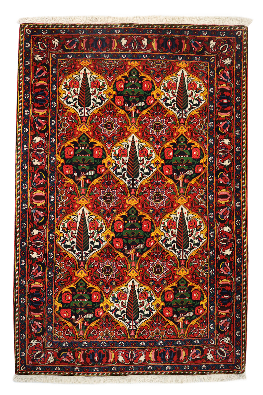Persian Bakhtiari Rug - Garden Design - 1.6 x 1.1 m
