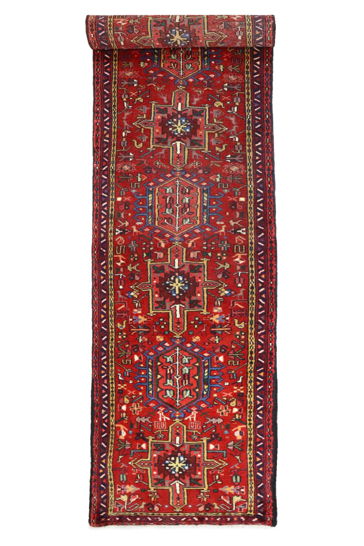 Qaraja Vintage Hallway Runner - 3.65 x 0.8 m