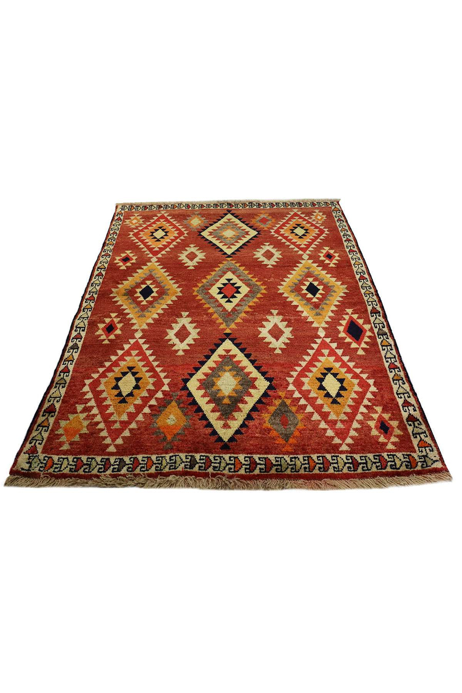 Retro Qashqai Gabbeh Rug - 1.55×1.17 m