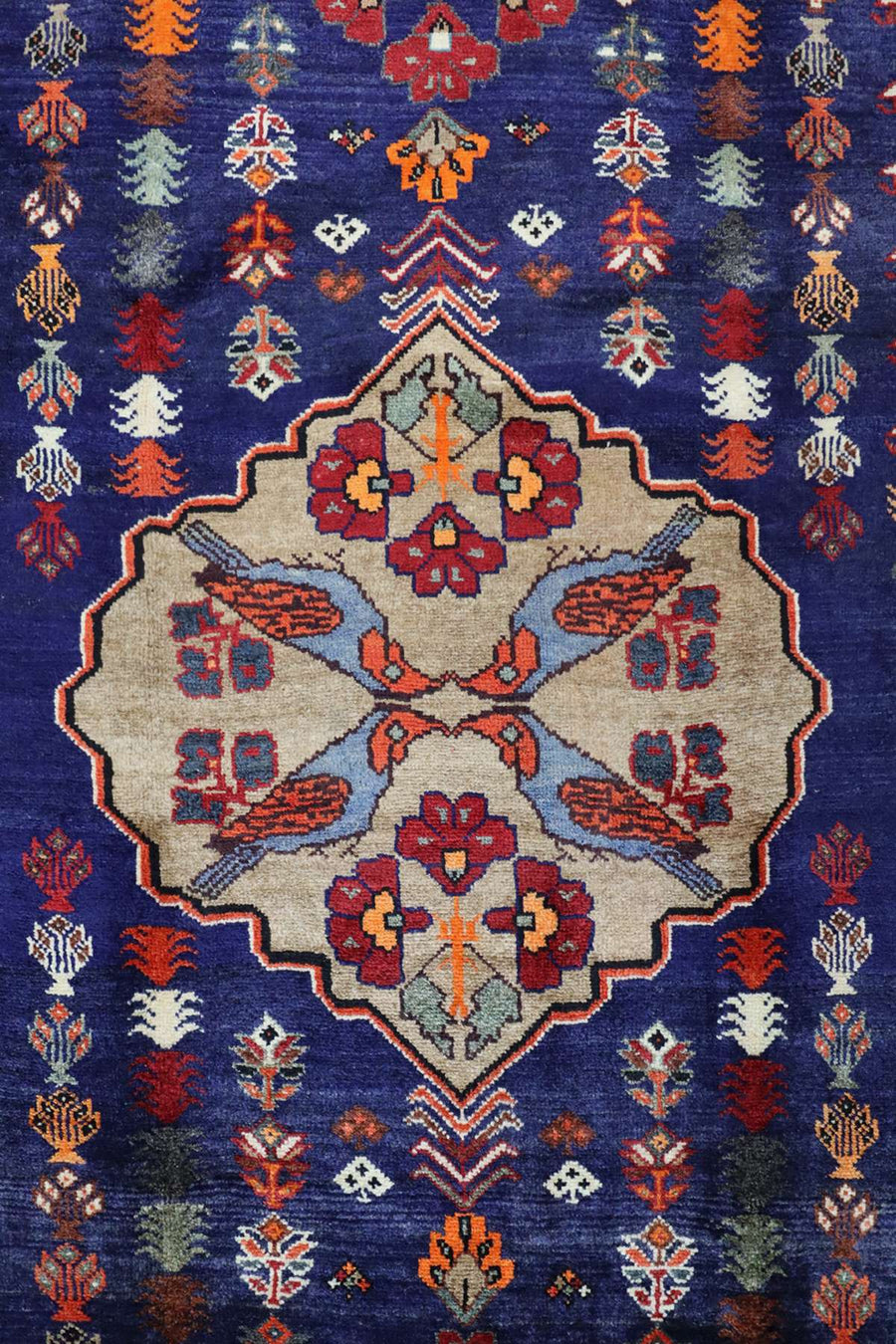 Persian Tribal Rug - Navy Blue Field - 2.6 x 1.7 m