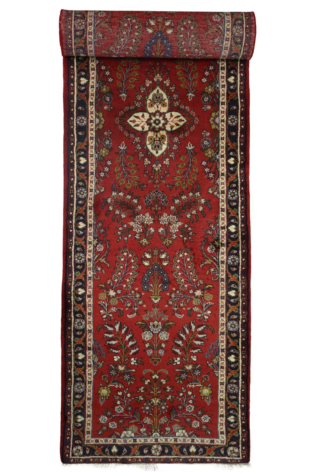 Persian Hallway Runner - Botanical Design - 3.1 x 0.85 m