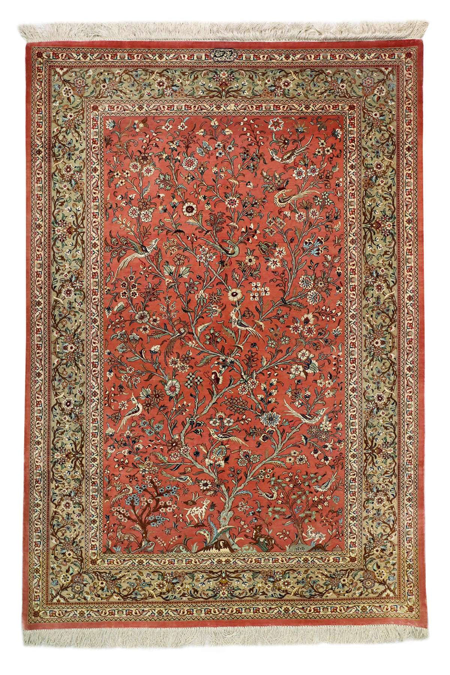 Persian Qum Rug - Luxurious Silk Rug - 1.5 x 1 m