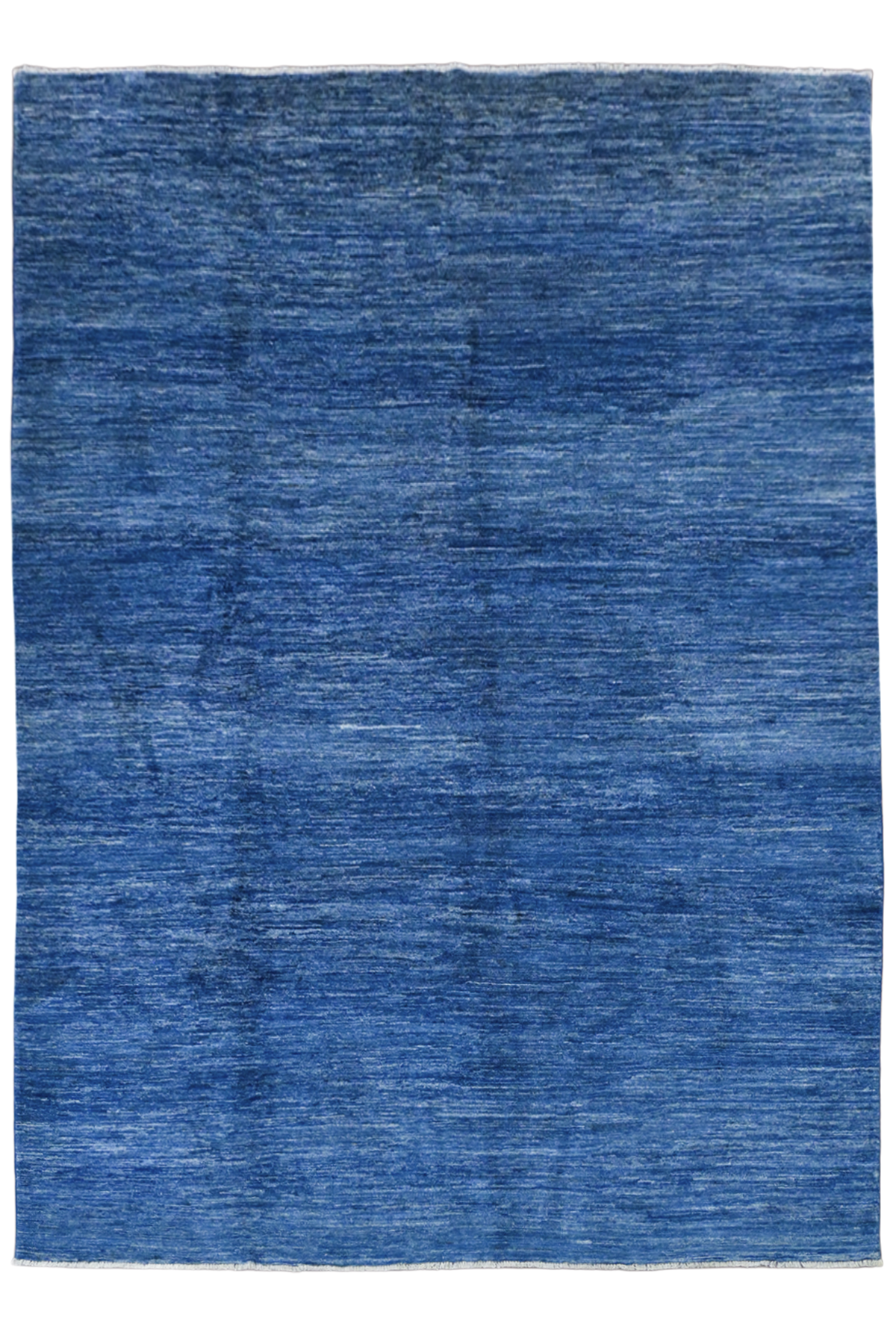 Contemporary Blue Rug - Handwoven & Wool - 2.88 x 2 m