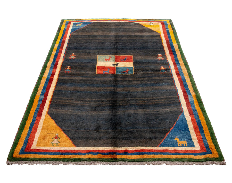 Pictorial Gabbeh Rug Tribal Art - 2.2 x 3.05 m
