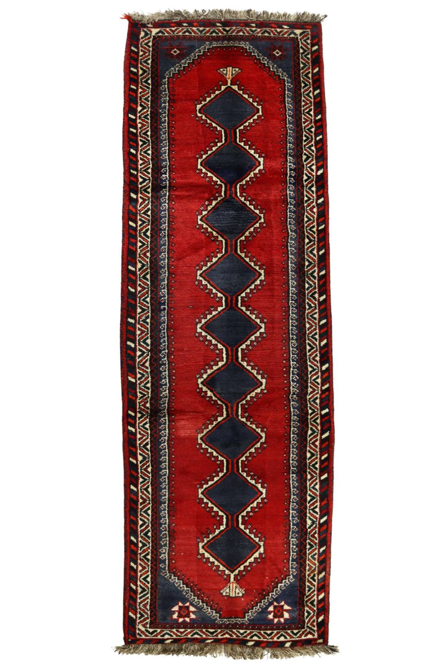 Persian Shiraz Hallway Runner - Traditional Nomadic Design - 3 x 0.8 m
