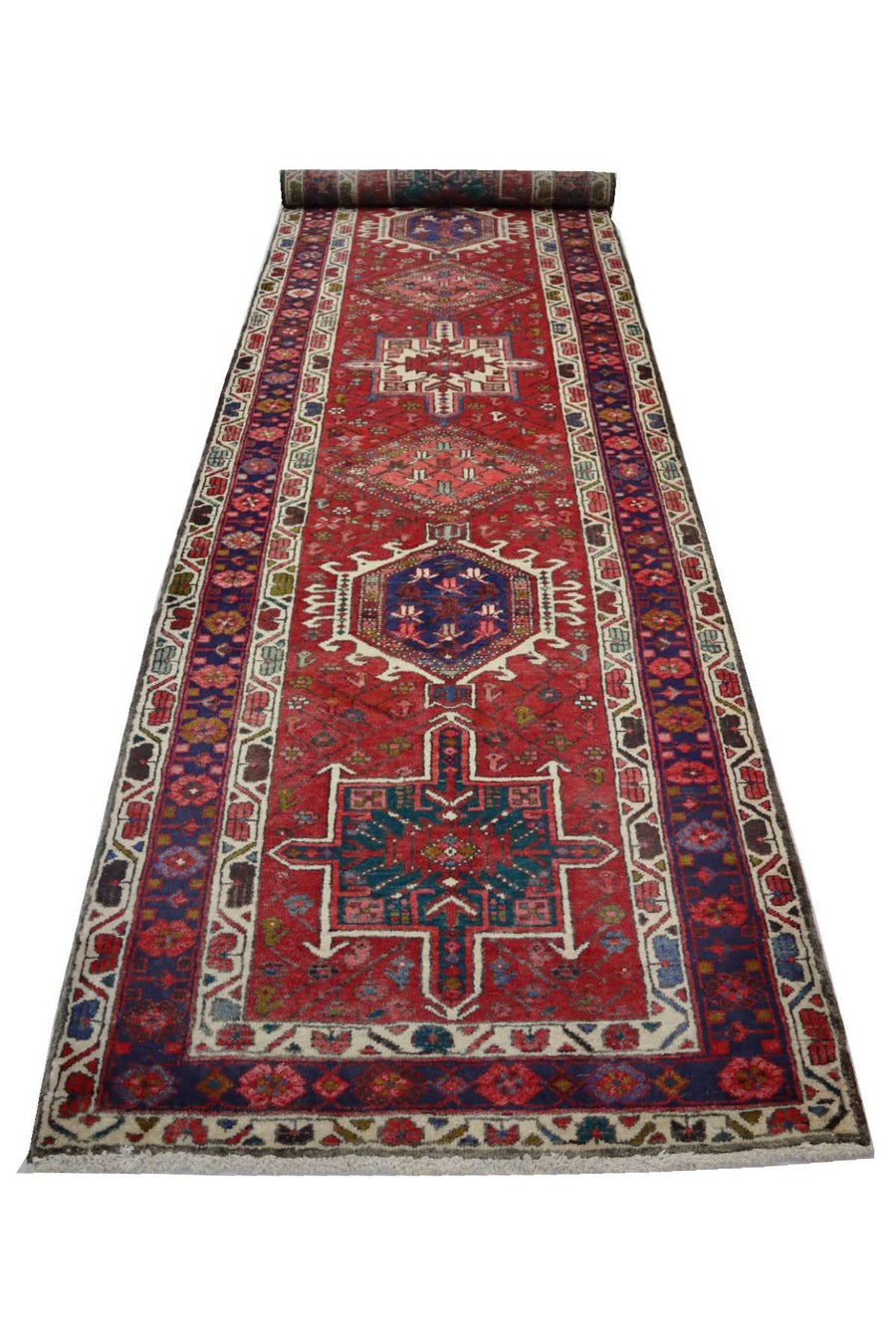 Hand-knotted Wool - Hallway Runner - 3.4 x 0.98 m