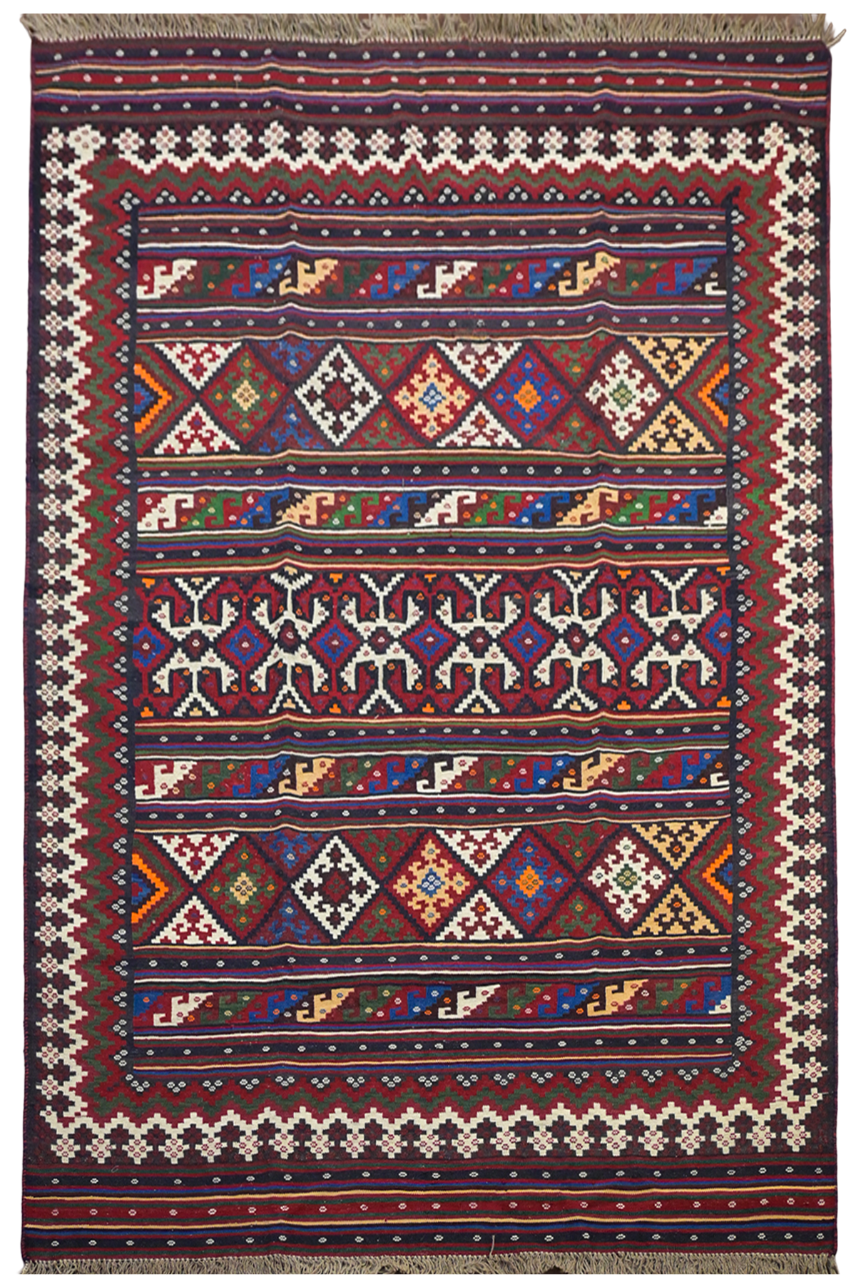 Persian Tribal Kilim - Geometric Design - 2.35 x 1.6 m