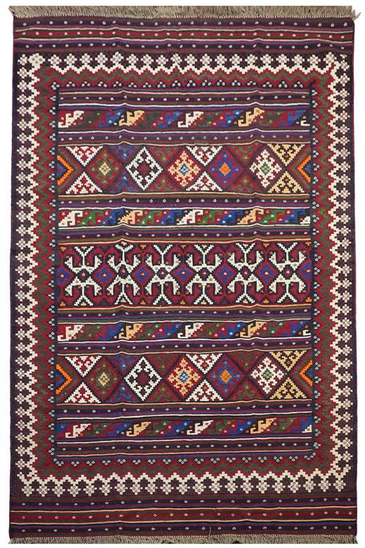 Persian Tribal Kilim - Geometric Design - 2.35 x 1.6 m