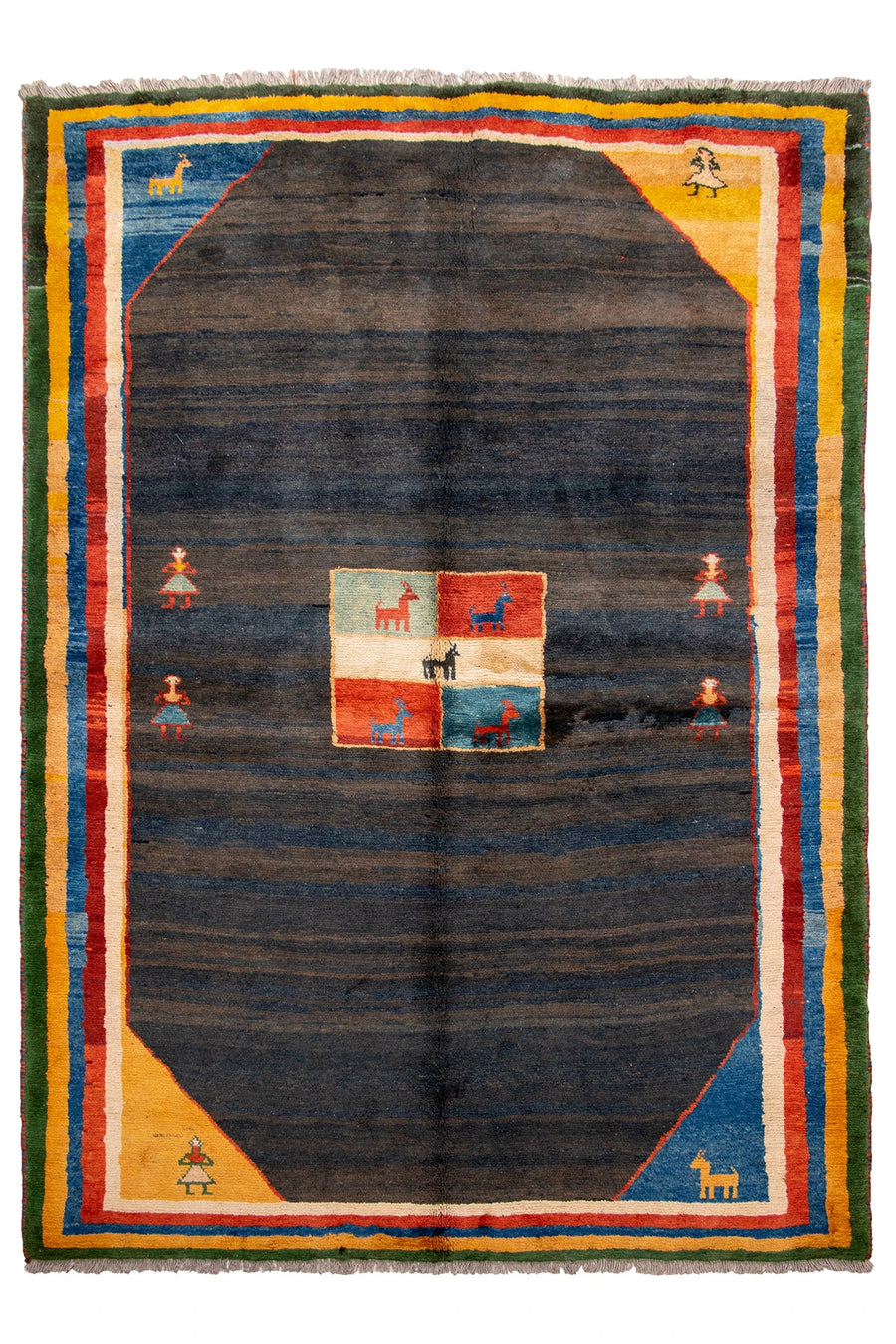 Pictorial Gabbeh Rug Tribal Art - 2.2 x 3.05 m